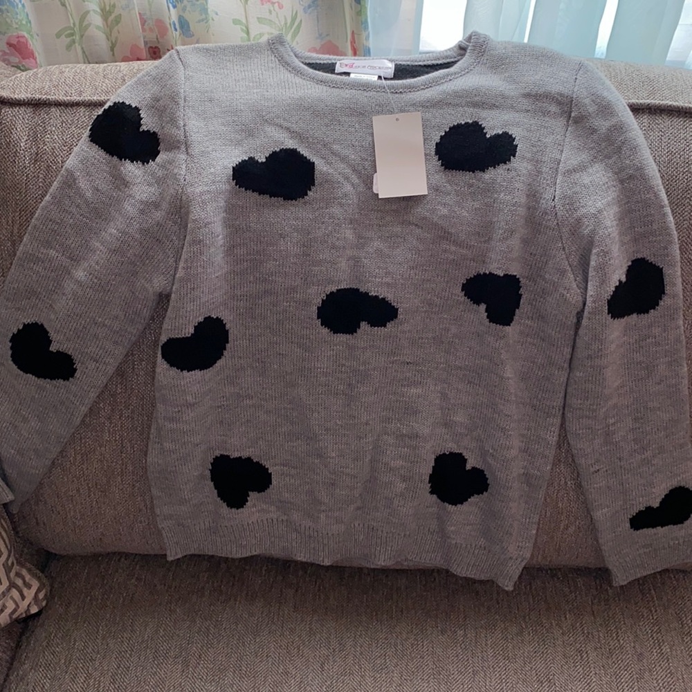 Girls heart sweater